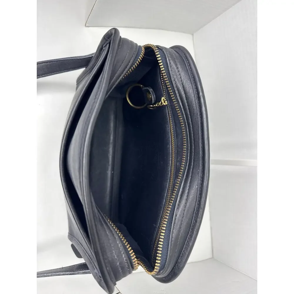 Vintage Coach Metropolis zip crossbody Shoulder Bag | Black Leather 9087
